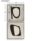 Characters - Abstract Art (Set of 2) - Black / Beige