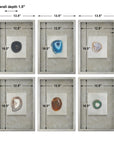 Agate - Stone Wall Art (Set of 6) - Silver