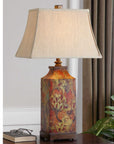 Colorful Flowers - Table Lamp - Orange