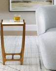 Affinity - White Marble Accent Table