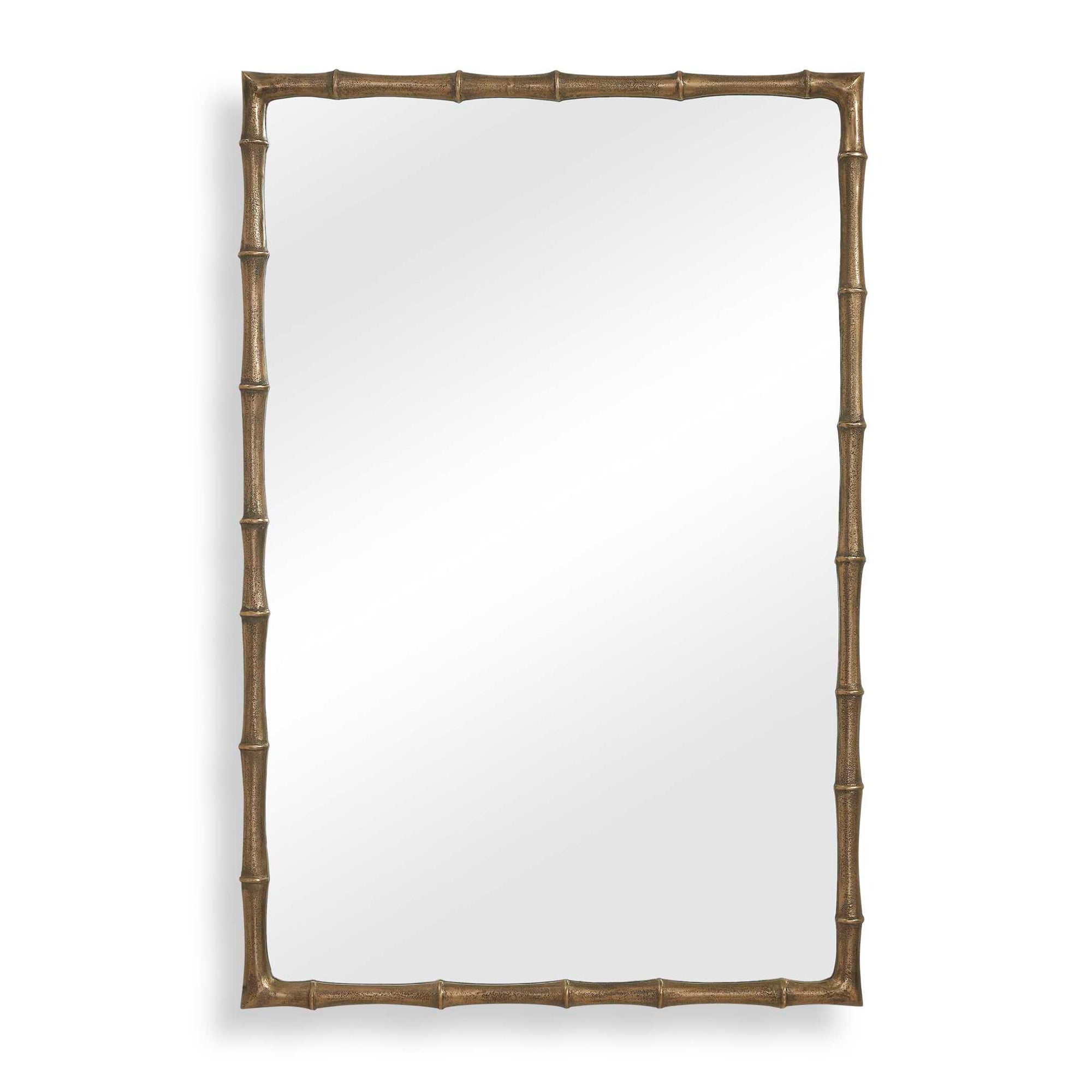 Brass Bamboo - Rectangle Mirror - Brass / Gold