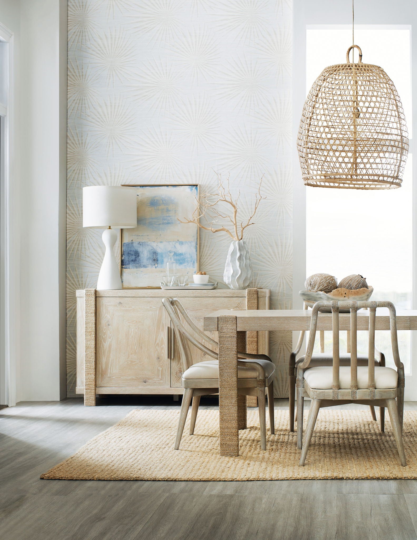 Commerce And Market - Seaside Rectangle Dining Table With 1-22" Leaf - Beige